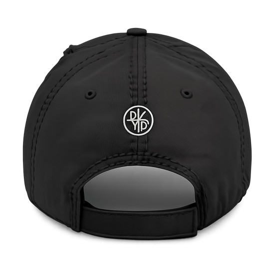 Black Distressed DIYD Embroidered Dad Hat — Retro 'DiyD' Script Baseball Cap