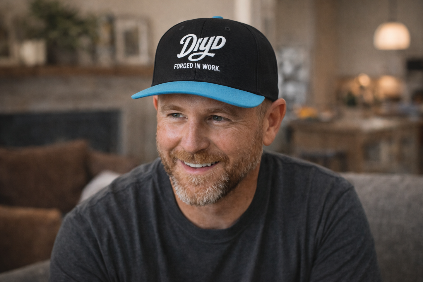Black And Aqua -DIYD S/B Hat — Built for the Casual Dad