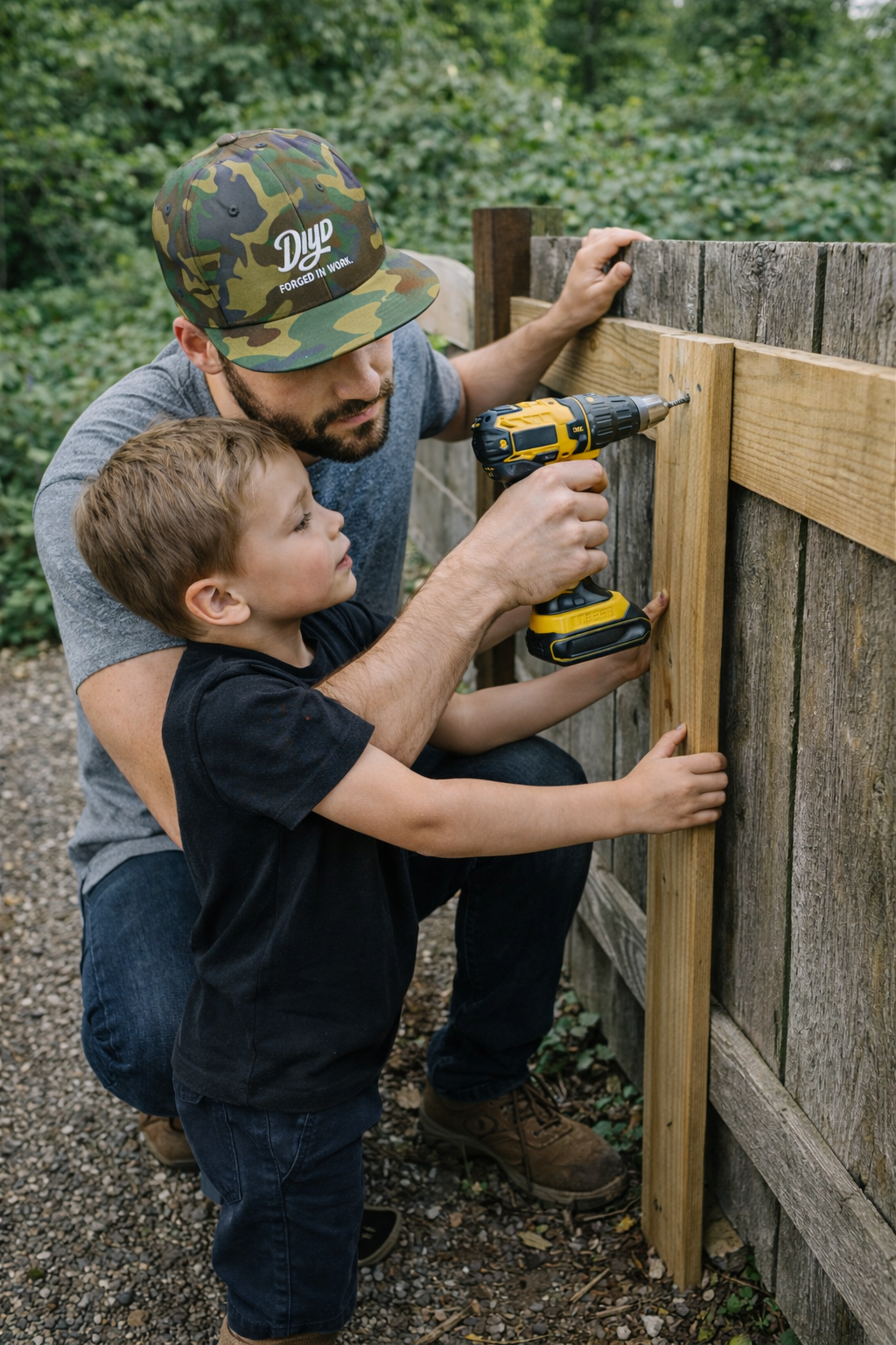 Camo Flat Bill Snapback Hat — DIYD Embroidered Rugged Workwear Cap