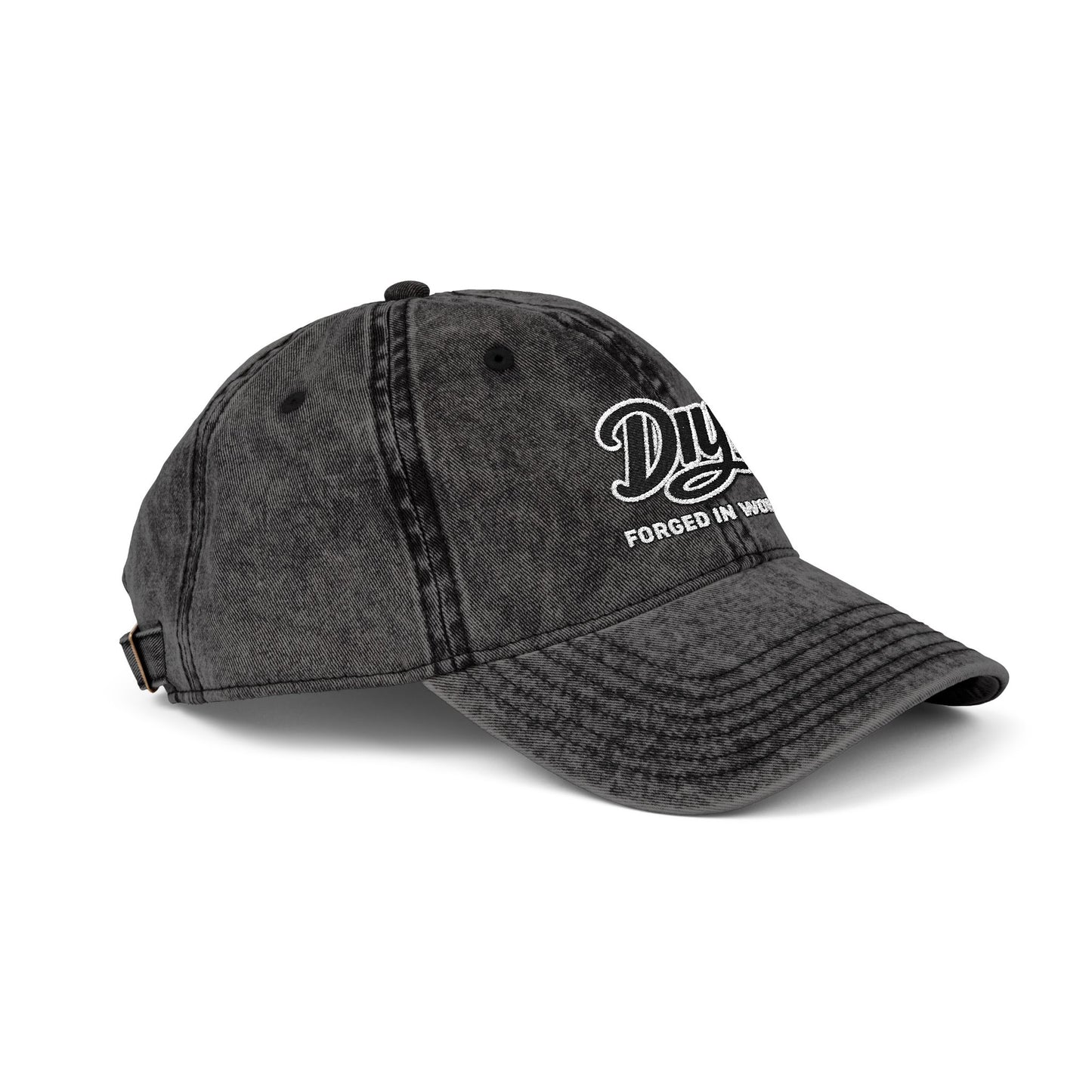 Black Vintage DIYD Cap — Rugged Everyday wear
