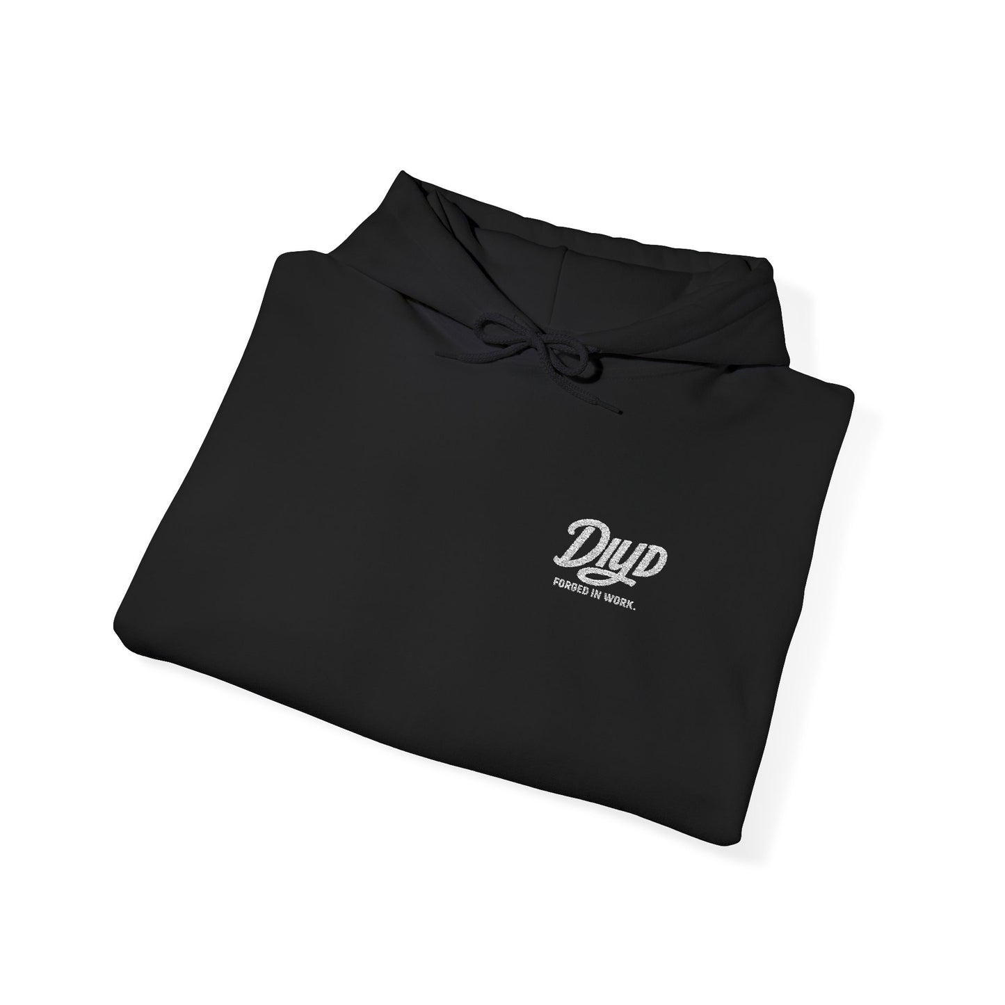 Black DIYD  Hoodie — Minimal  Embroidered logo