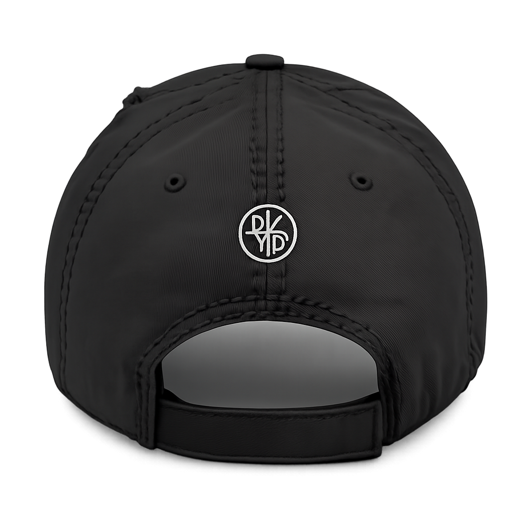 Black Distressed DIYD Embroidered Dad Hat — Retro 'DiyD' Script Baseball Cap