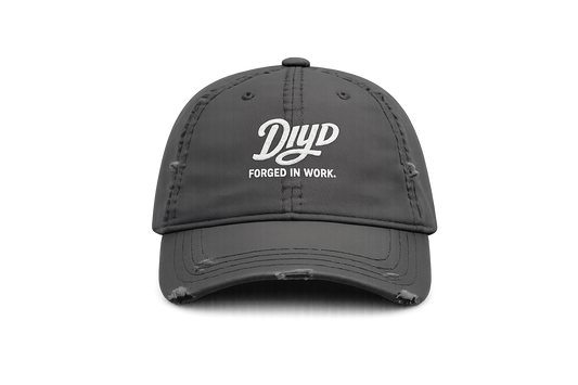 Charcoal Distressed DIYD Dad Hat - Embroidery