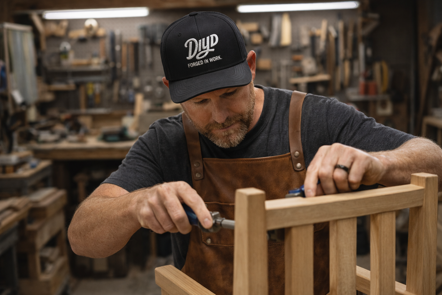 Embroidered 'Dad' Script Snapback Hat – Classic Black Baseball Cap