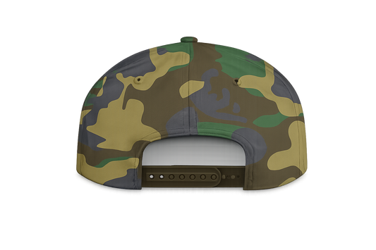 Camo Flat Bill Snapback Hat — DIYD Embroidered Rugged Workwear Cap