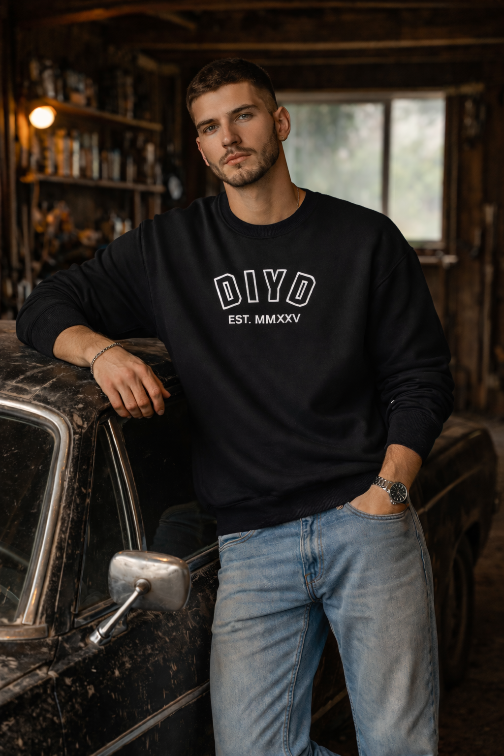 Black  Crewneck Sweatshirt – DIYD