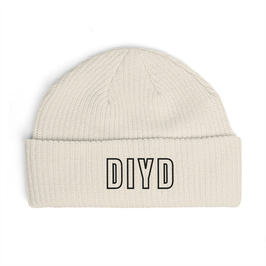 Cream DIYD Cuff Beanie — Embroidery Built for the Dad with no excuse just do
