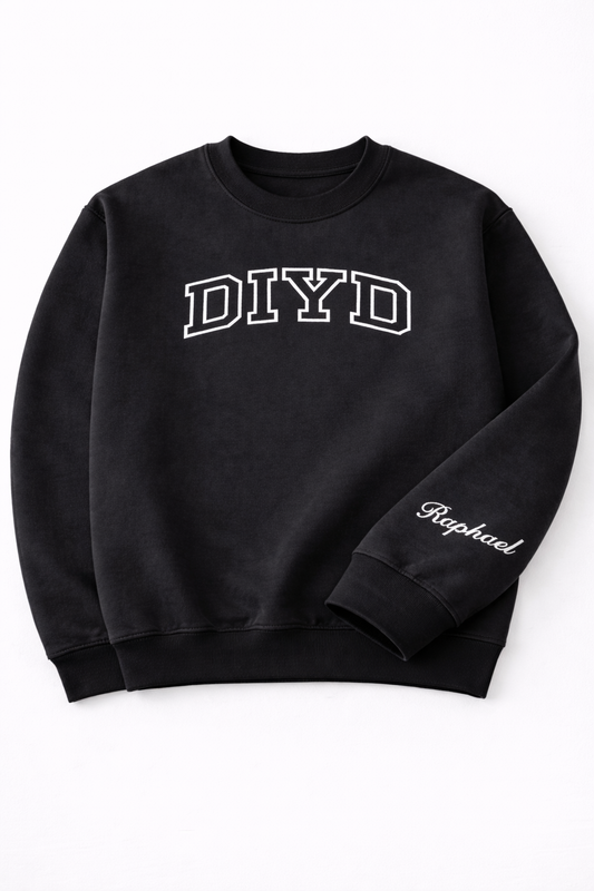 Personalized Embroidery Crewneck Name on Sleeve