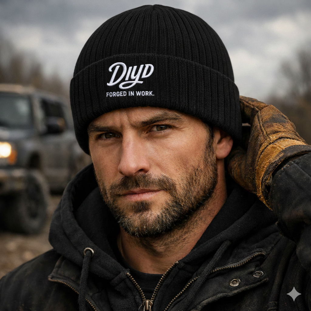 Black DIYD Beanie — Built for Cold Mornings