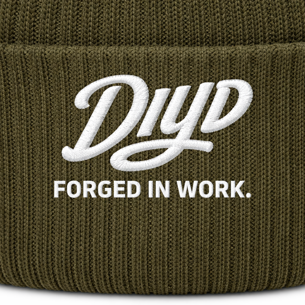 OLIVE DIYD Beanie Embroidery close up
